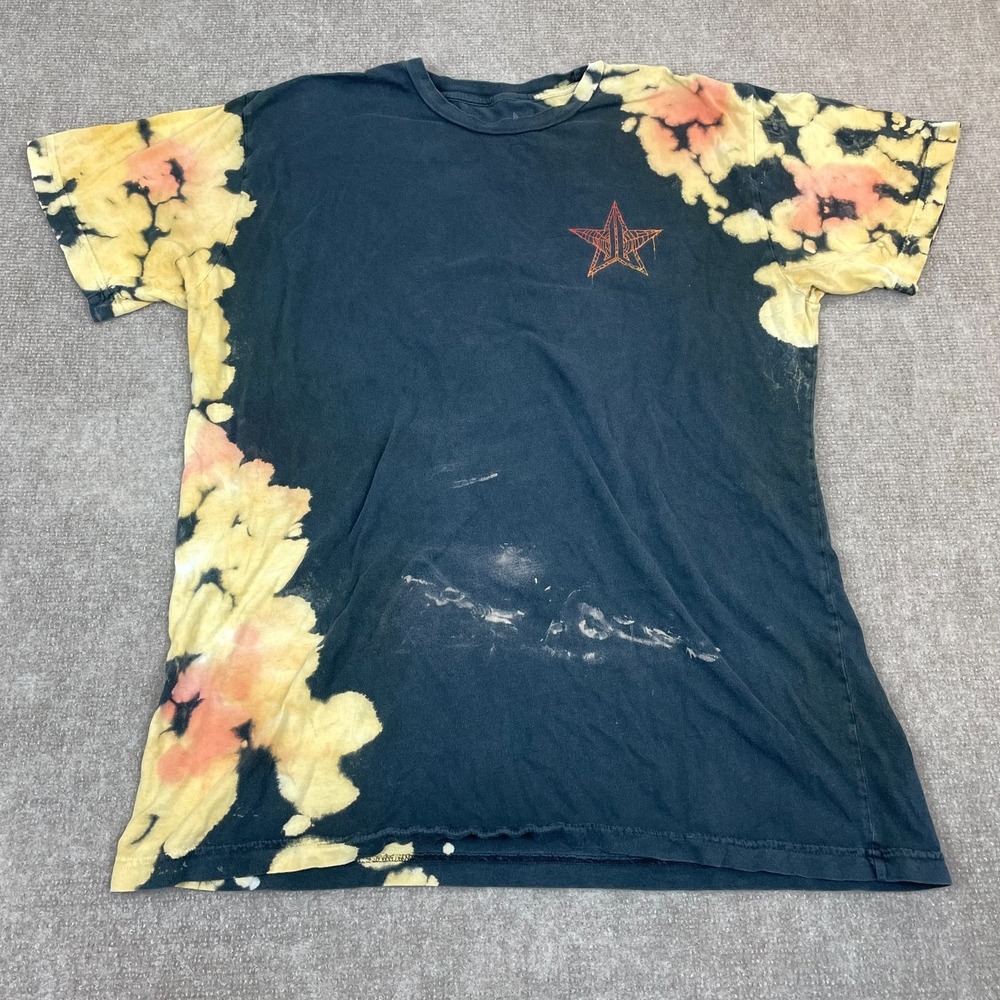 Jeffree Star Fashion T Shirt Mens XL Black Floral Tie‎ Dye Cotton Short Sleeve